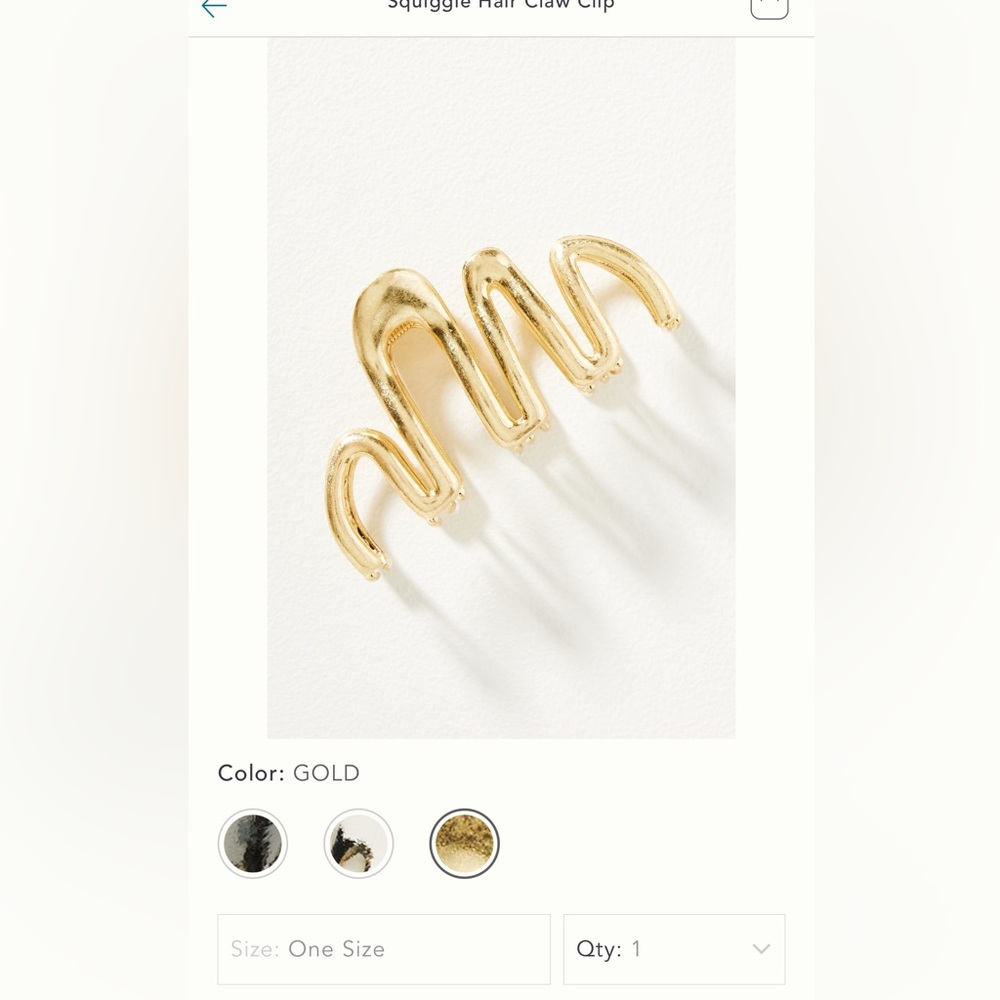 Squiggle Hair Claw Clip